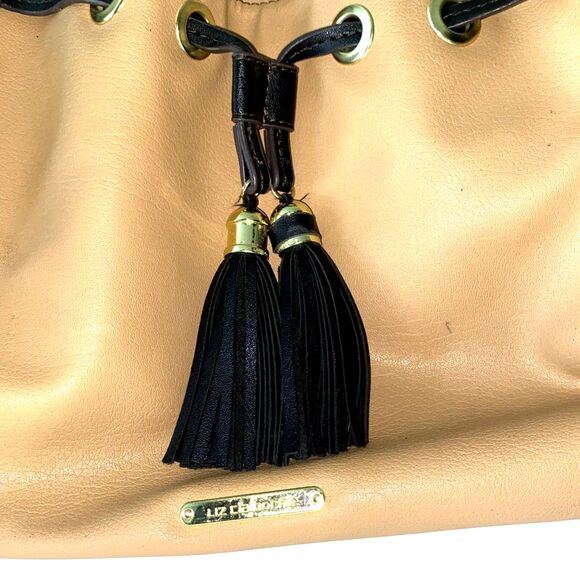 Liz Clairborne Leanne 4 Poster Shoulder Bag Tan and Black - Picture 2 of 12